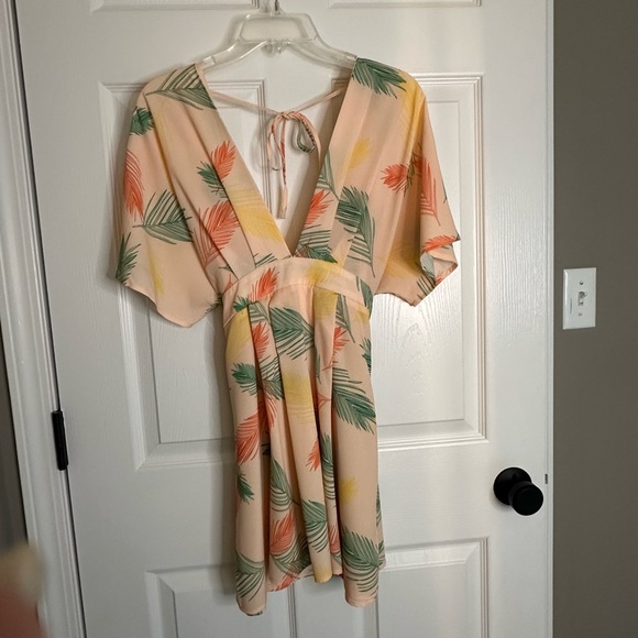 Amazon Dresses & Skirts - Low Cut Peach Dress with Back Cut Out